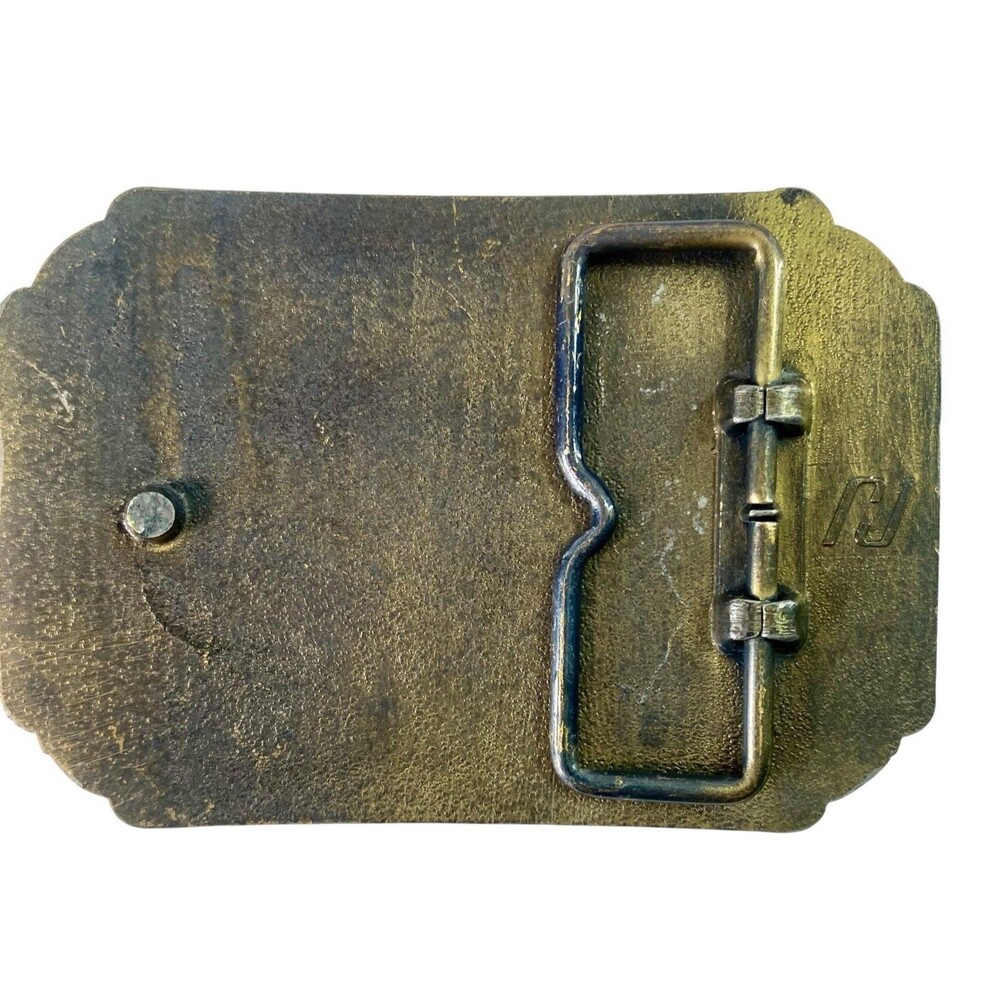 Vintage Raleigh Lights Rodeo Belt Buckle 1981 Brass 3 in - Picture 3 of 4
